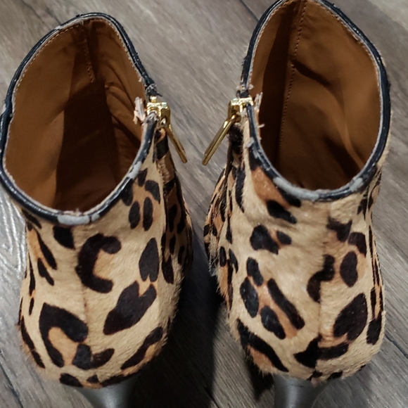 Zara Pony Hair Leopard Booties - Picture 3 of 9